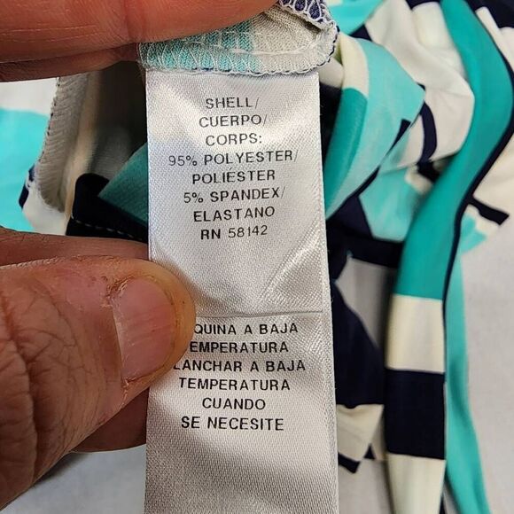 Maggy London The Collins Tie Wrap Short-Sleeve Geometric Dress Career Women's 0 - Picture 8 of 9